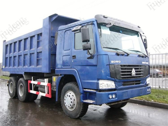 Euro 2 Emission 18 Cube Meter End Dump Truck , 6 X 4 420HP Tractor Trailer Dump Truck