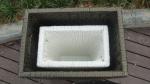 Washable Resin Wicker Storage Box for Indoor Bedroom Decorative