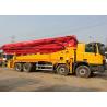 Buy cheap Refurbished 140m3/H 600L Barrel Concrete Boom Pump Truck Orange Four Axle from wholesalers