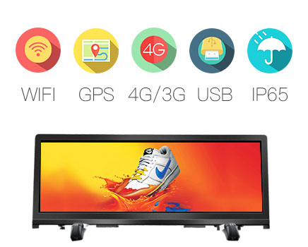 Double Sided Advertising Taxi Top Led Display Roof For Car 4g Wifi 5mm P5