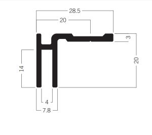 Quality M1322 Adaption Profile of 40-80-100MM Maxima system,Tension fabric extrusion wholesale