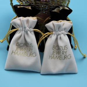 Quality Velvet Drawstring Drawstring Jewelry Pouch , Drawstring Christmas Gift Bags wholesale