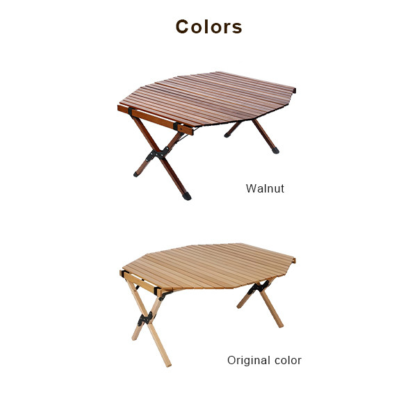 Folding Wooden Metal Folding Camping Table Octangle Picnic Table Camping