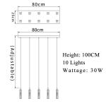 Long Crystal Staircase Chandelier Modern Design Indoor Lighting(WH-NC-100)