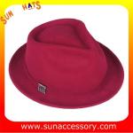 T9641161 Sun Accessory customized fashion winner 100% wool felt fedora hats,
