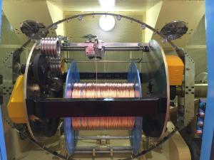 Quality Sky Blue Copper Wire Bunching Machine / PLC Cable Twisting Machine wholesale