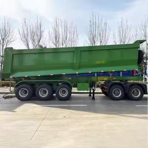 Quality CIMC 4 Axle 60 Tons Hydraulic Dump Tipping Trailers Farm Full Type Rear Tipper Truck Trailer wholesale