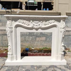 Quality Marble Fireplace Louise XIV French Surround Freestanding Fireproof Stone Carving wholesale