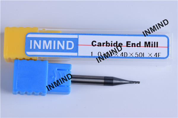 Upto HRC50 AlTiN Coating , 1mm to 4mm Square End Mill , 4 Flute , Carbide end mill , Grain Size 0.8UM ,