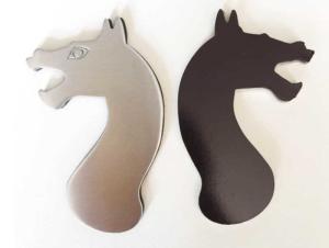 Quality Custom innovative kitchen tool blank laser etch stainless steel horse shape beer bottle opener fridge magnet wholesale