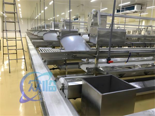 Cheap 1506kg Seafood Production Line Stainless Steel Custom Workbench Fish And Shrimp Processing Line Conveyor Belt for sale