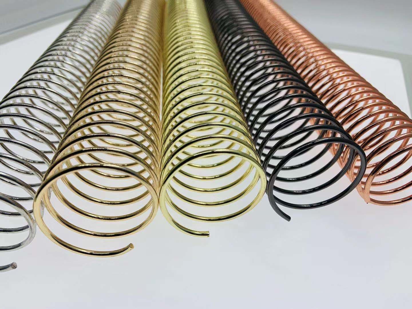 Twin Ring 1.4mm Diameter Metal Spiral Binding Coils For Coil Books