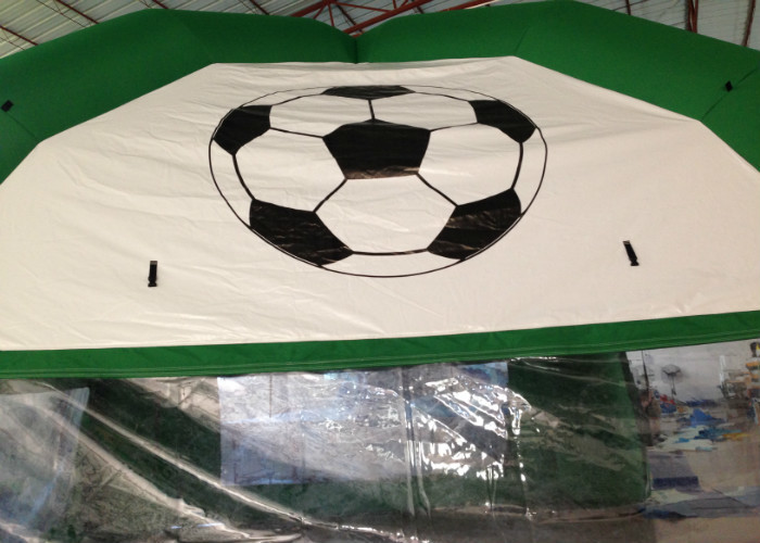Green Footable Inflatable Event Tent Digitally Printed Wind Resistant Safe Nontoxic
