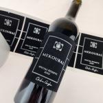 Custom Velvet Wine Bottle Label With Gold Foil