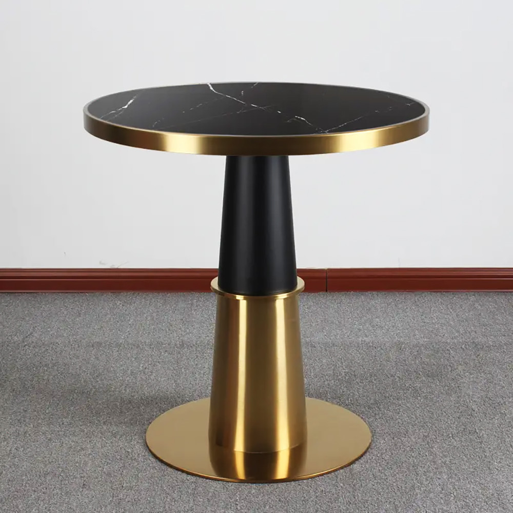 Modern Style Stainless Steels Round Marble Hotel Negotiation Table
