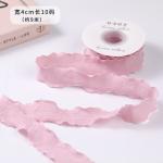 40mm Valentine'S Colored Jute Ribbon Linen Wrinkle Edge Jute Lattice Ribbon
