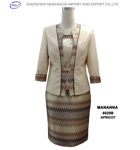 Quality MANANNA ladies grey suit /apricot suit clothing stores wholesale