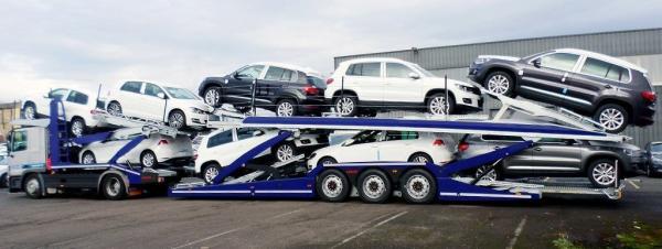 12 Tire Number 3 Axles 6-10 Cars Transport Semi Trailer with Double Deck Car
