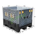 Heavy Duty Plastic Folding Large Container 1200x1000x975mm For Automotive
