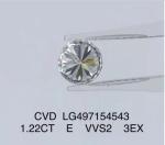 1.22 Ct E Color VVS2 3EX Lab Grown Diamond Jewelry CVD Synthetic Lab Grown