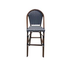 Quality Weatherproof Outdoor Bar Stools Rattan Bistro Cafe High Bar Chairs wholesale