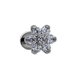 Quality Colorful Crystal Titanium Piercing Jewelry Internal Thread Labret Style Nose Ring wholesale