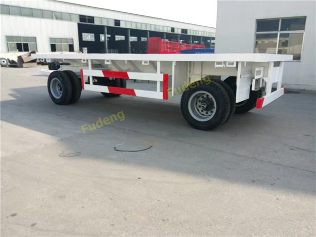 30 - 50 TonTowing Draw Bar Trailer Flat Bed / Chassis Shape Fuwa / BPW Axle