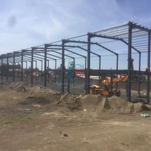 Quality High Strength Prefabricated Steel Construction , Strong Metal Building Workshop wholesale