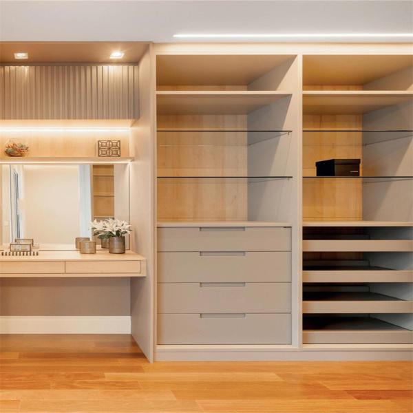 Customized Open Shelves Wardrobe Contemporary Design for Modern Apartment
