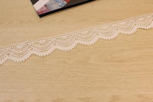Quality Water Soluble Interlining Guipure Lace Trims , Embroidery Cotton Lace Ribbon wholesale