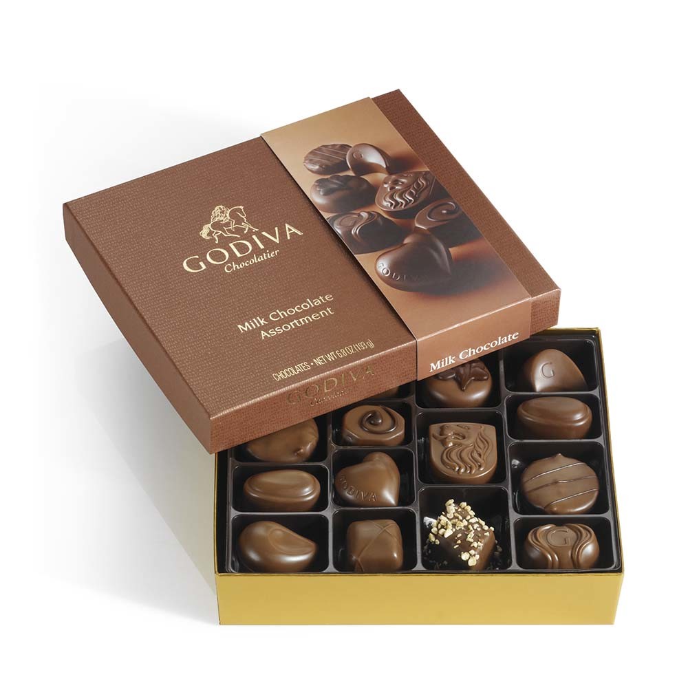 16pcs chocolate packaging box with dividers Chocolate candy gift box with ribbon