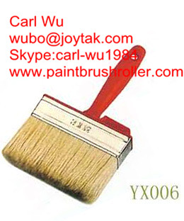 Natural pure bristle Chinese bristle synthetic mix shed fence paint brush wood handle plastic handle 5 inch WB-007