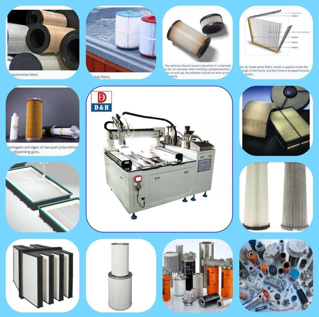 Filter Potting Machine Filling Filter Potting Machine with Glue Gun