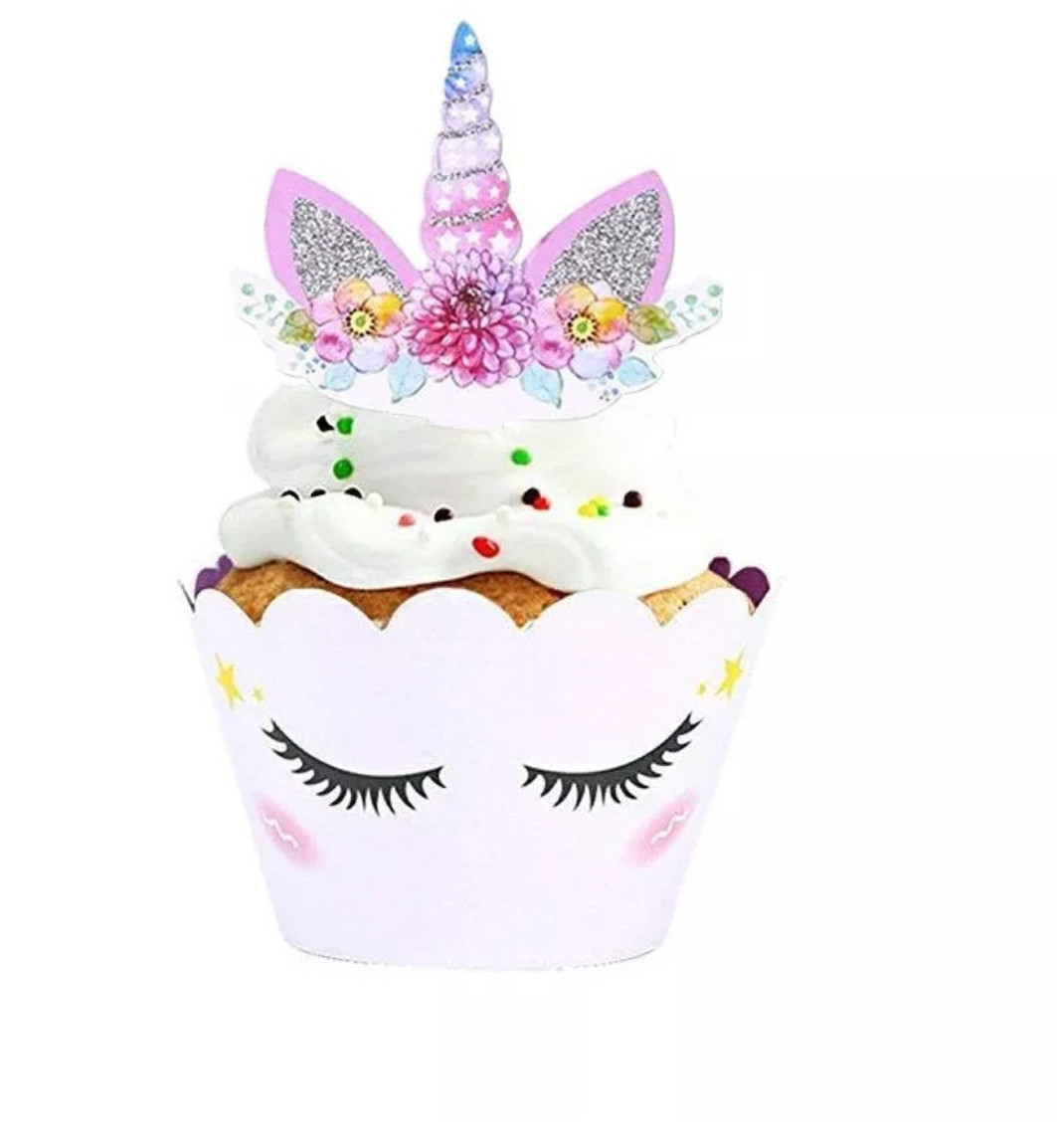 Unicorn Shape Paper Cupcake Wrappers , Mini Size Fancy Cupcake Wrappers