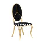 Hot Sale Fancy Benz Design Back Dining Furniture Gold Stainless Steel Banquet