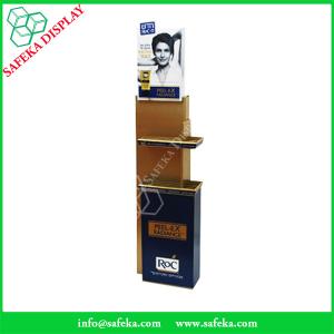 Quality Innovative pop displays Promotion cardboard makeup display stand Custom beauty products floating shelf wholesale