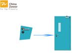 Single Swing Galvanized Steel Insulated Fire Door With Vision Panel For