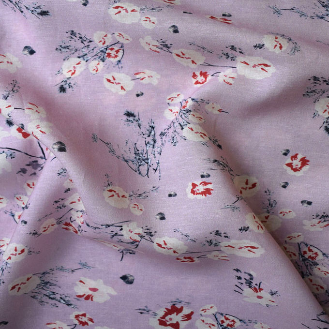 Printed Digital Soft Tulle Fabric Tencel Cotton Twill Waterproof