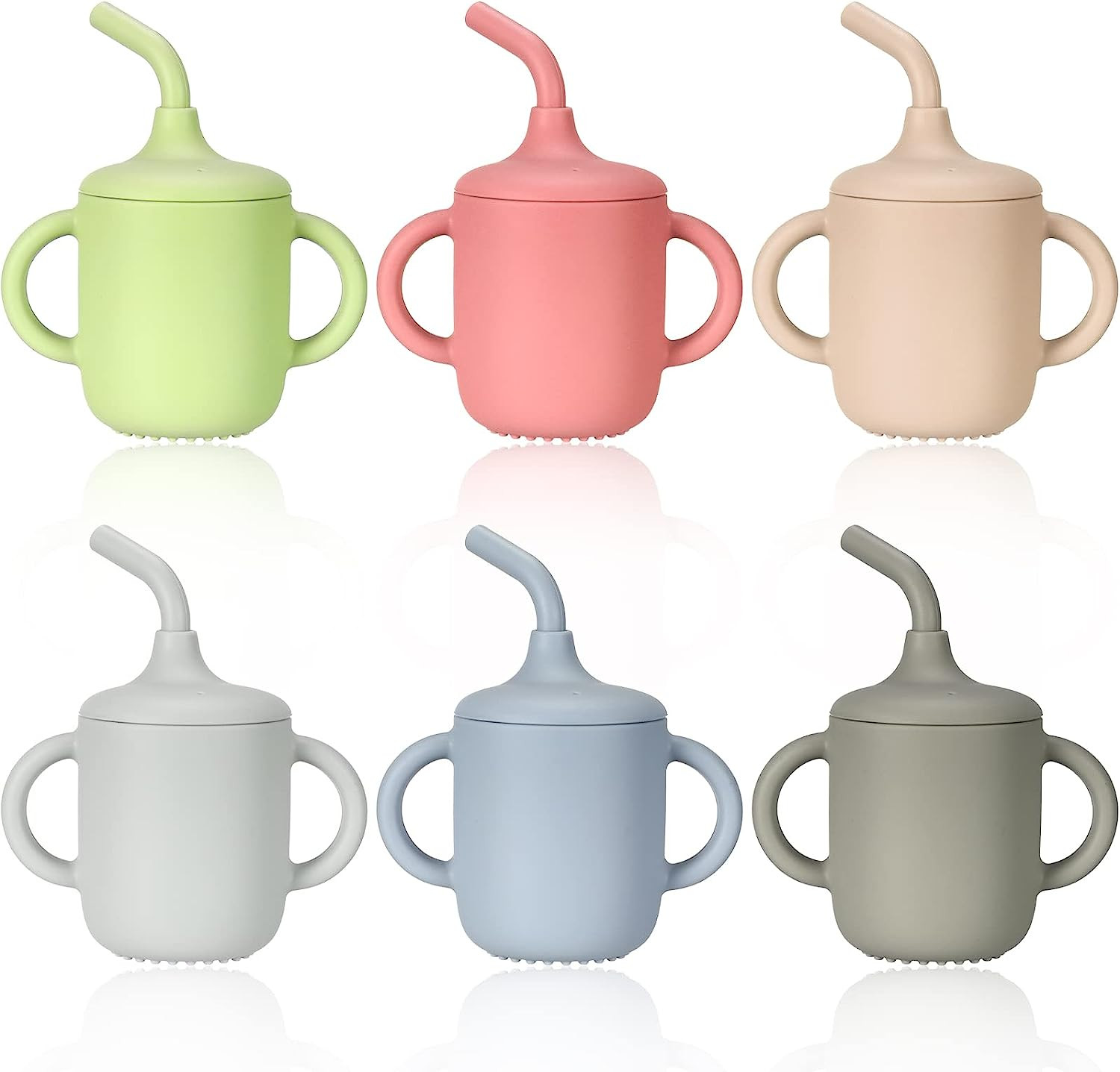 Durable BPA Free Silicone Sippy Cup , Leakproof Silicone Training Cups