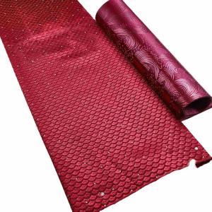 Quality Professional Manufacturer Good Price Mesh Lace Fabric Unique 100% Polyester Water Soluble Embroidered Rhinestone Net Mesh Fabric wholesale