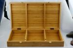 Eco-Friendly Laser Logo Wooden Bamboo Boxes Wood Storage Gift Box with Metal