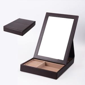 Quality Handmade Luxury Jewelry Display Box With Mirror Inside Custom Logo / Size wholesale