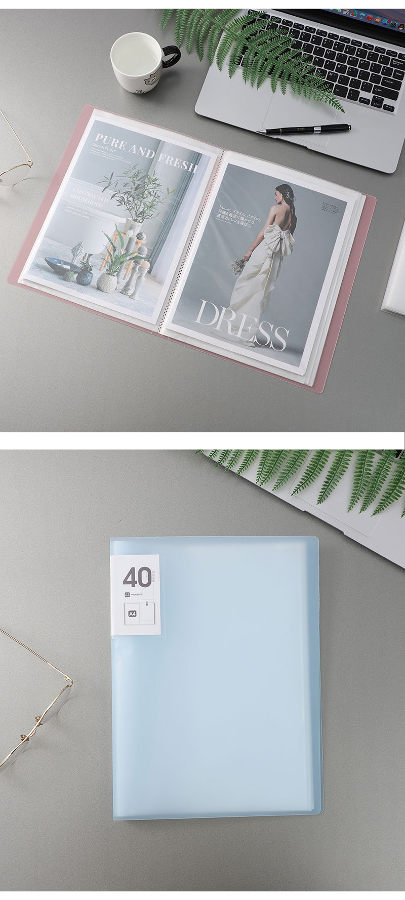 customized A4 size transparent pocket file with the best and 0.65mm material thickness