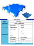Single Side 1200x1000 Euro Plastic Pallet 4 Way Entry Blue Custom