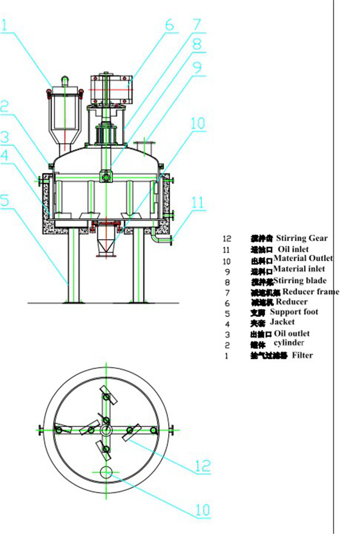 Vertical Stirring LJG 300kg / Batch Vacuum Drying Machine