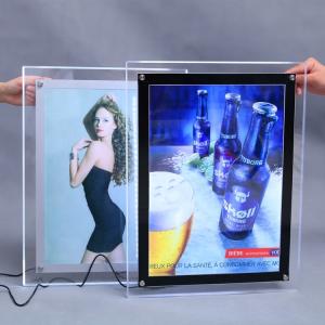 Quality Indoor LED Advertising Sign Light Box With Snap Frame Rectangle Shape wholesale