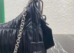 Apricot Wrinkle Sheepskin Underarm Shoulder Bag Dumpling Shape