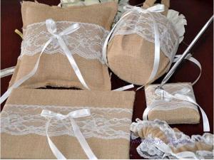 Quality WK2-Burlap wedding set wholesale