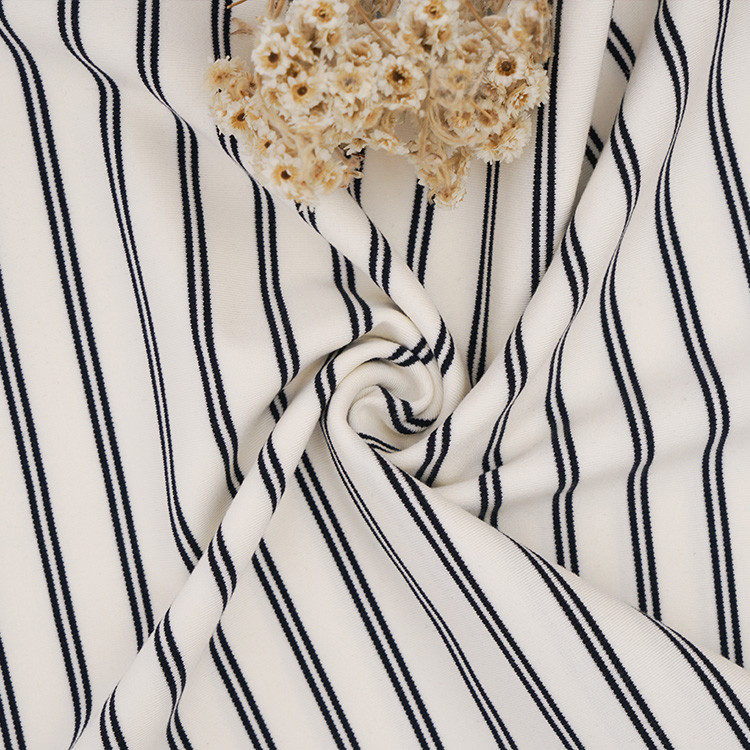 Good Gloss Smooth Striped Lenjing Modal Material Fabric For Intimate Pajamas