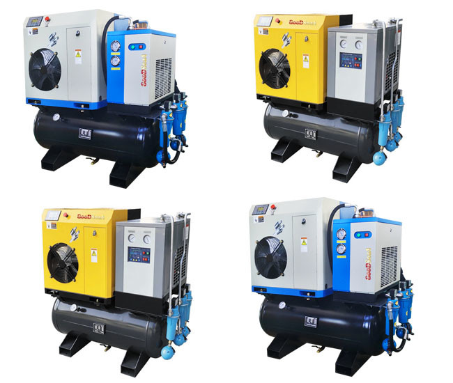11HP AC Type Combined Screw Air Compressor With Dryer Tank And Filter